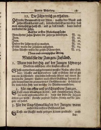 Neun und viertzigister Absatz. Mittel für die Zungen-Zuständ