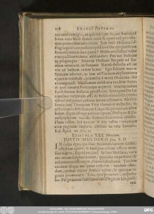 Epistola XLI. Duacum. Iusto Muldero suo, S. D.
