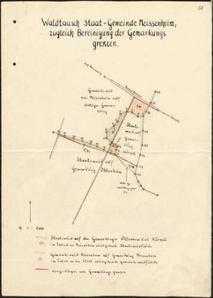 Änderung der Gemarkungsgrenzen (Waldtausch) zwischen den Gemeinden Meißenheim, Kürzell und Ottenheim