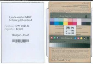 Entnazifizierung Josef Rongen , geb. 10.09.1899 (Senatsrat)