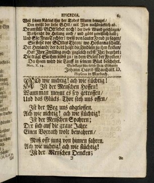 65-78, Ach wie nichtig!...