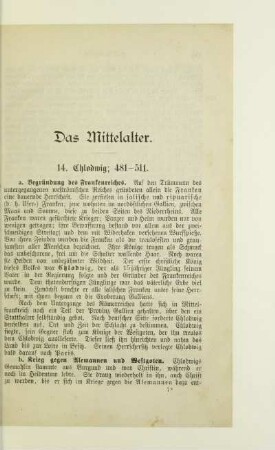 14. Chlodwig; 481 - 511