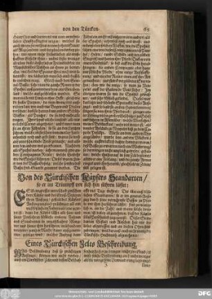 Von des Türckischen Käysers Standarten/ so er im Triumpff vor sich hin führen lässet: