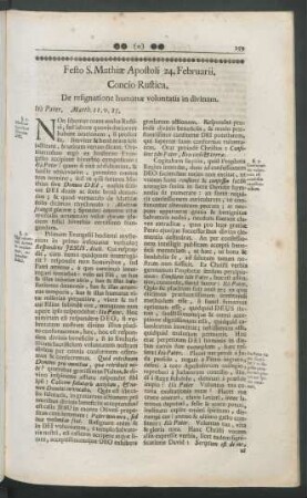 Festo S. Mathiae Apostoli 24. Februarii