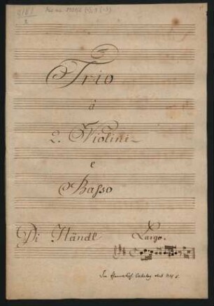 Sonaten; vl (2), bc; h-Moll; HWV 386b