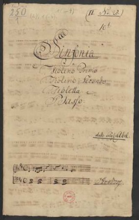 Sinfonien; strings, bc; D-Dur; K 7