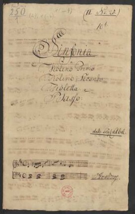 Sinfonien; strings, bc; D-Dur; K 7