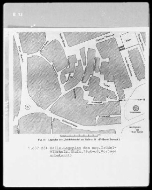 Lageplan des sogenannten Trödelviertels