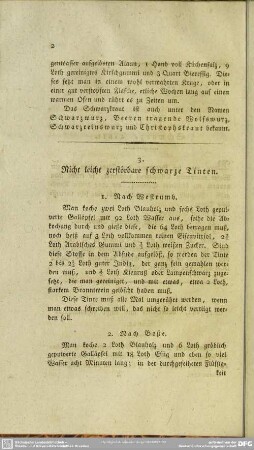3. Nicht leicht zerstörbare schwarze Tinten