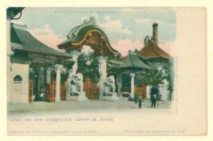 Gruss aus dem zoologischen Garten zu Berlin. Das Elefantentor am Kurfürstendamm.
