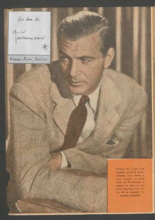 [Fotografía de] Gary Cooper