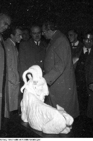 Dresden. Wjatscheslaw Michailowitsch Molotow, Außenminister der UdSSR während seines Besuches, Oktober 1954