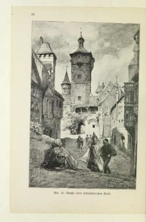 Straße einer mittelalterlichen Stadt