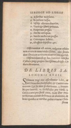 De Libris Salomonis Regis.