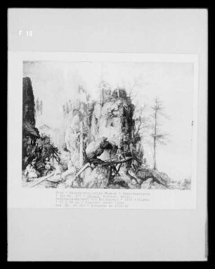 Gebirgslandschaft mit Holzhauern