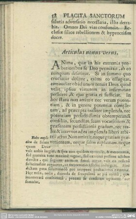 Articulus nonus verus [& falsus]