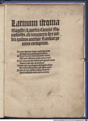 Latinum idioma
