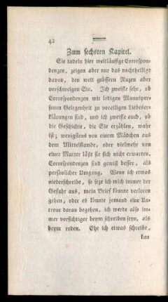 Zum sechsten Kapitel