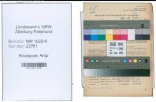 Entnazifizierung Artur Knaepper , geb. 04.07.1894 (Kaufmaennischer Angestellter)