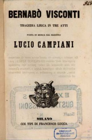 Bernabò Visconti : tragedia lirica in tre atti