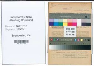 Entnazifizierung Karl Seewoester , geb. 02.04.1897 (Betriebswart)