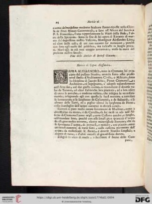Notizie di Capra Alessandro