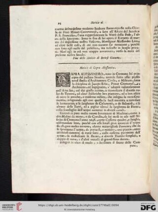 Notizie di Capra Alessandro