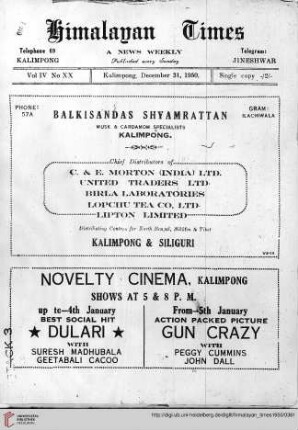 No. XX (31 December 1950)