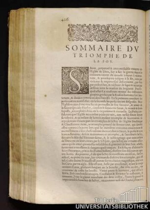 Sommaire Du Triomphe De La Foy.