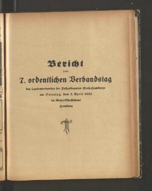 Bericht vom 7. ordentlichen Verbandstag
