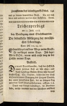 141-162, Leichenpredigt