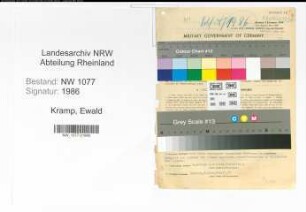 Entnazifizierung Ewald Kramp , geb. 21.09.1897 (Polizist)