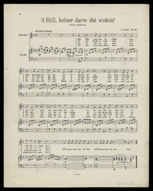 Still, keiner darw dat weiten! (Op. 34)
