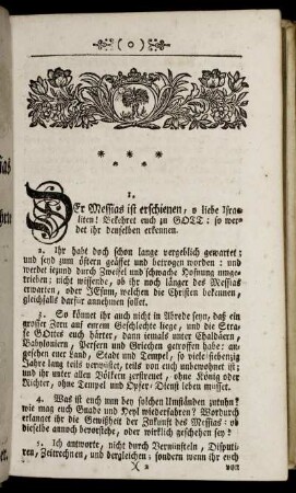 Der Messias ist erschienen, [...]