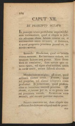Caput XII. De Praecepto Octavo