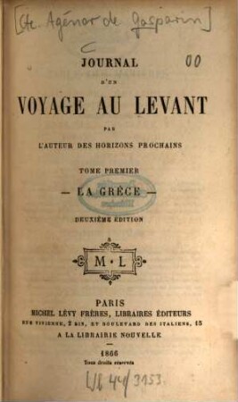 Journal d'un voyage au Levant, 1