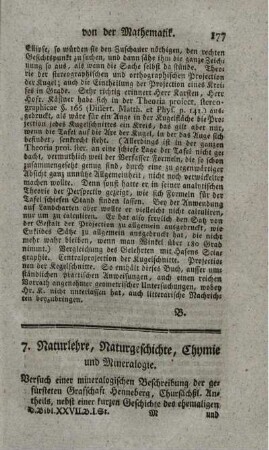 Versuch einer mineralogischen Beschreibung der gefürsteten Grafschaft Henneberg.