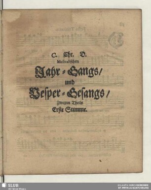 Zweiten Theils Erste Stimme