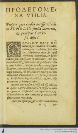 Prolegomena Utilia