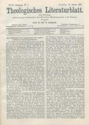 17-19 Die Zeitschrift der Gesellschaft für niedersächsische Kirchengeschichte