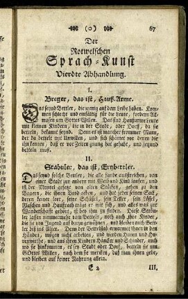 Der Rotwelschen Sprach-Kunst Vierdte Abhandlung.