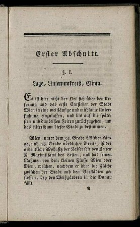 §. I. Lage, Linienumkreiß, Clima.
