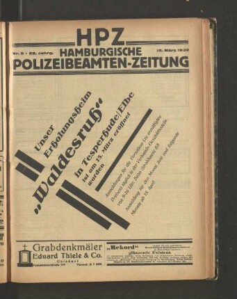 Nr. 6 * 22. Jahrg. 15. März 1932
