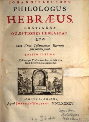 Philologus hebraeus
