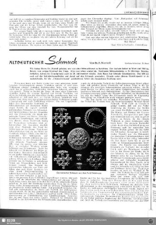 Altdeutscher Schmuck