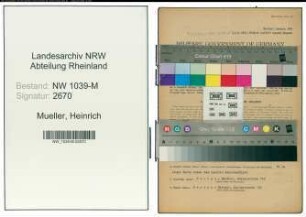 Entnazifizierung Heinrich Mueller , geb. 16.10.1913 (Geschaeftsfuehrer)