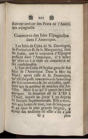 Commerce des Isles Espagnolles dans l'Amerique.