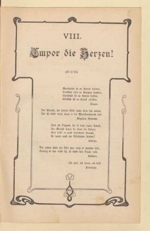 VIII. Empor die Herzen!