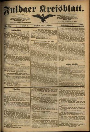 Ausgabe vom Mittwoch, den 07. Februar 1906.