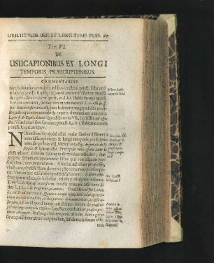 Tit. VI. De Usucaptionibus Et Longi Temporis Praescriptionibus.